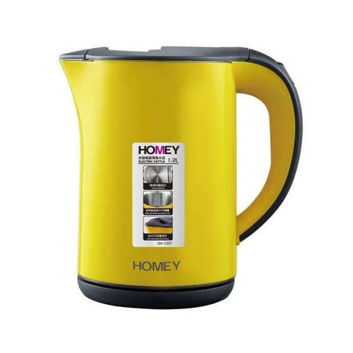 Homey 家美牌 快速無縫電熱水瓶 (黄色) SA-120Y